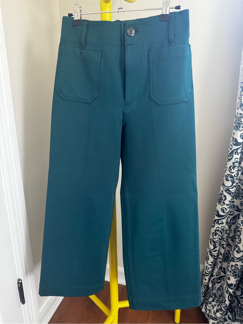 Anthropologie Maeve Colette Ponte Crop Wide Leg Pants - Picture 3 of 5